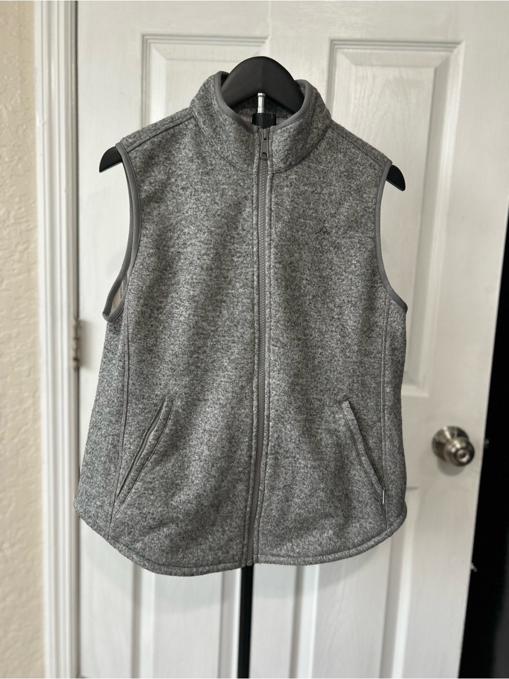 Ridgecut Toughwear Grey Sweater Fleece Full Zip Vest Size Medium